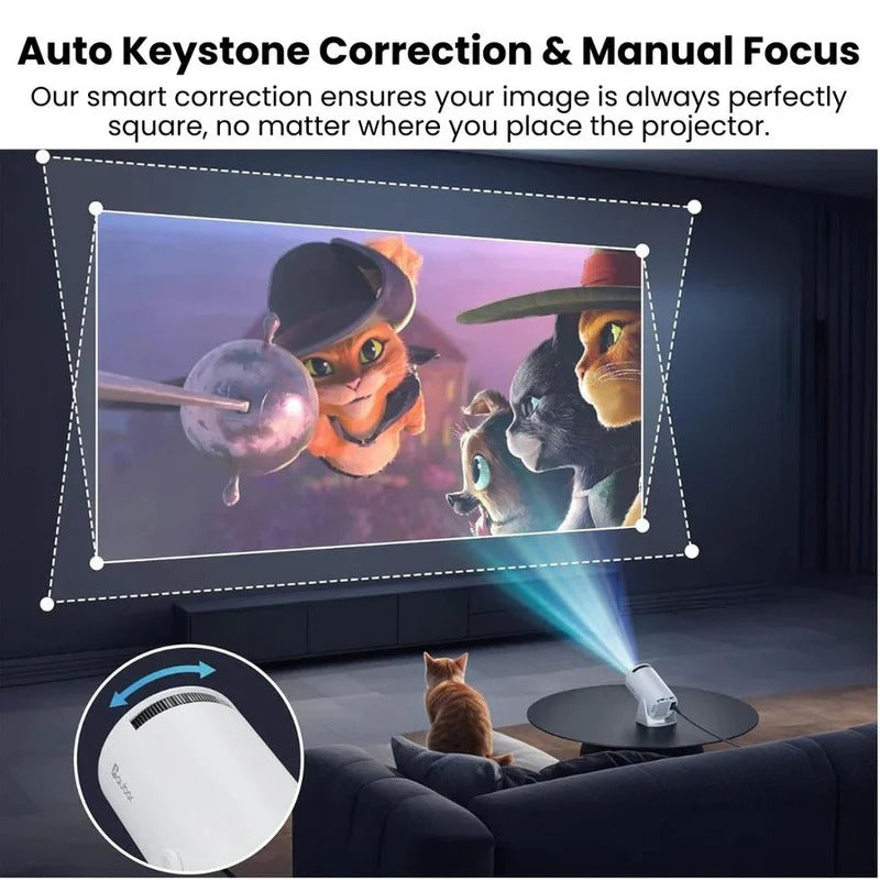 Portable Mini Projector with 130 Inch 4K Display for Home Cinema