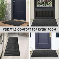 Chevron Pattern Welcome Doormat for Home Entryway