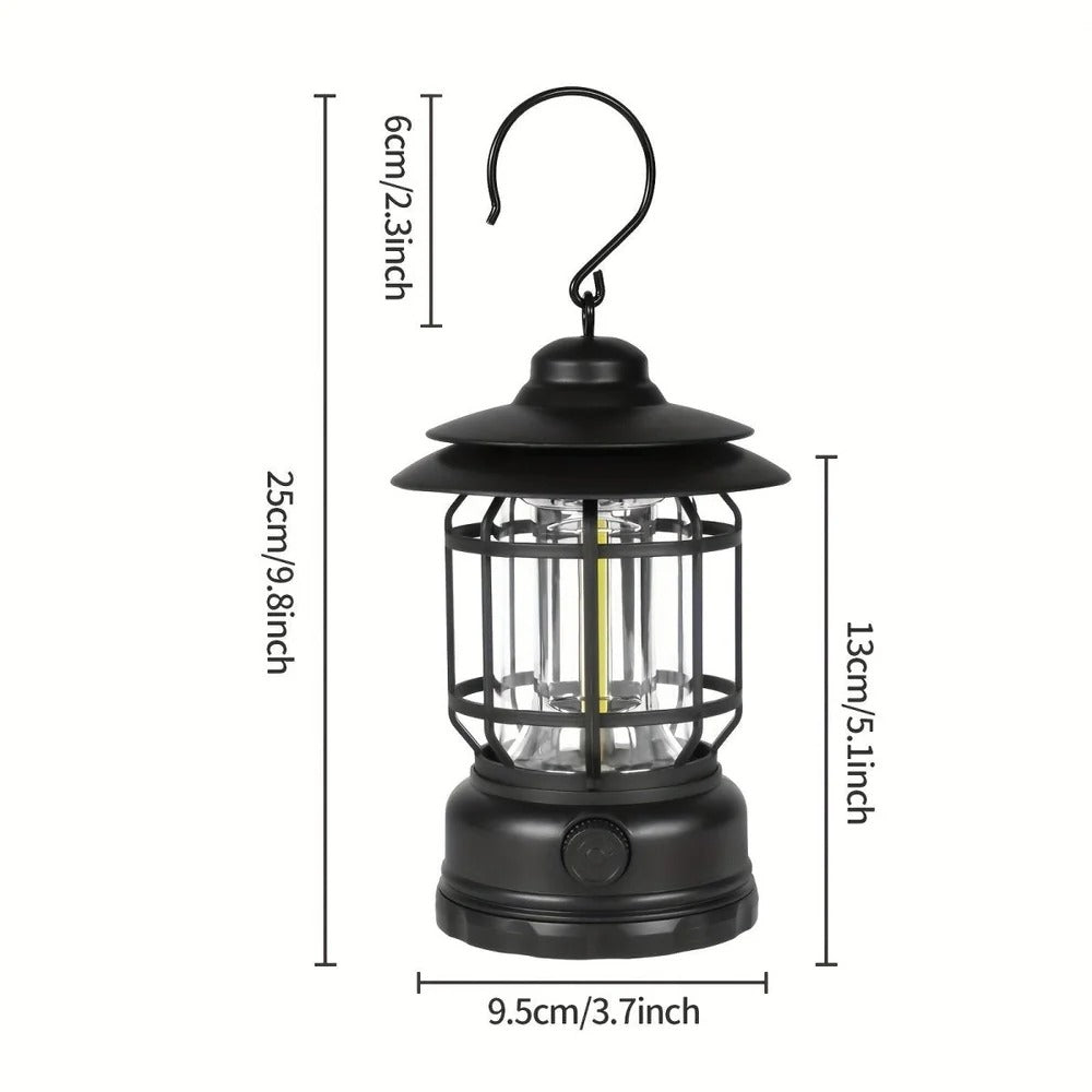 Portable LED Lantern for Camping with Rechargeable Battery and Dimmable Light