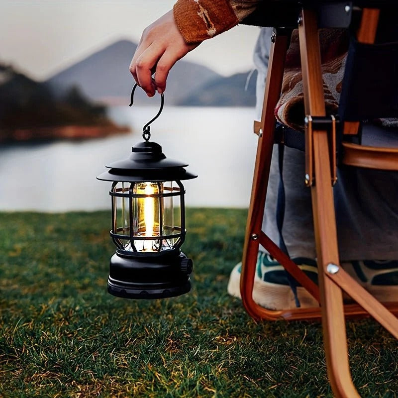 Portable LED Lantern for Camping with Rechargeable Battery and Dimmable Light