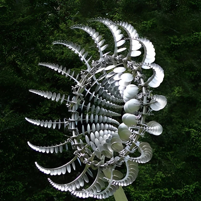 Spinning Metal Windmill with Decorative Garden Design