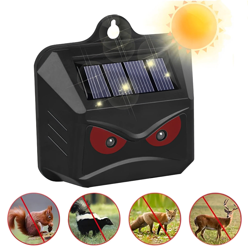 Solar Powered Ultrasonic Animal Repeller, 2 Pack
