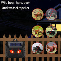 Solar Powered Ultrasonic Animal Repeller, 2 Pack