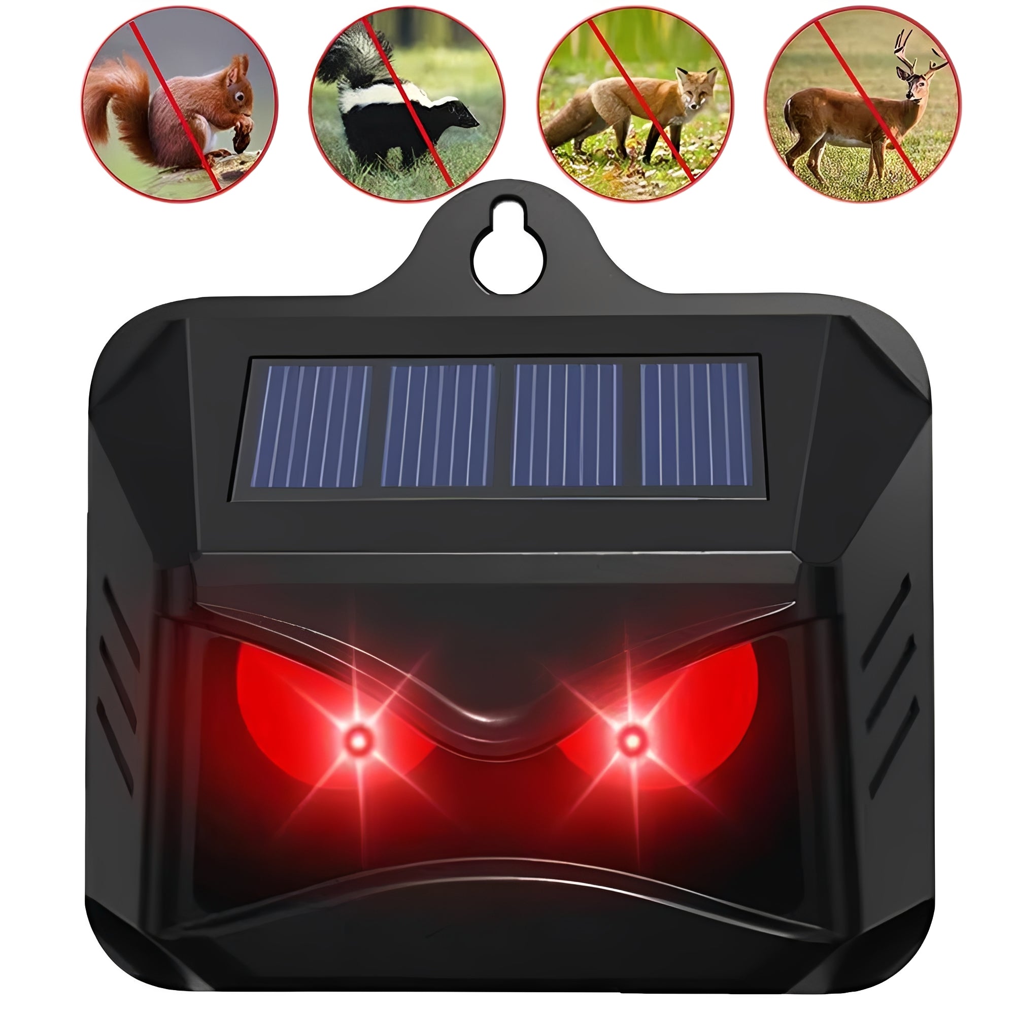 Solar Powered Ultrasonic Animal Repeller, 2 Pack