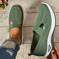 Womens Breathable Mesh Walking Sneakers with Cushioned Sole