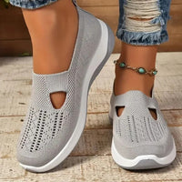 Womens Breathable Mesh Walking Sneakers with Cushioned Sole