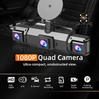 Dual Lens Dashboard Camera with Night Vision and Wi-Fi Connectivity
