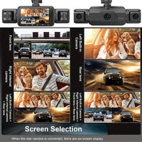 Dual Lens Dashboard Camera with Night Vision and Wi-Fi Connectivity