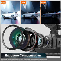 Dual Lens Dashboard Camera with Night Vision and Wi-Fi Connectivity