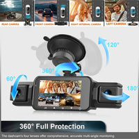 Dual Lens Dashboard Camera with Night Vision and Wi-Fi Connectivity
