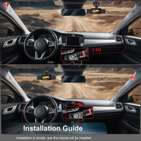 Dual Lens Dashboard Camera with Night Vision and Wi-Fi Connectivity