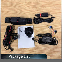Dual Lens Dashboard Camera with Night Vision and Wi-Fi Connectivity