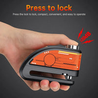 Motorcycle Disc Brake Lock with Built-In Security Alarm