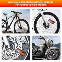 Motorcycle Disc Brake Lock with Built-In Security Alarm