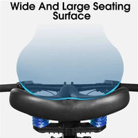 Wide Padded Bicycle Saddle with Ergonomic Support for Long Distance Rides
