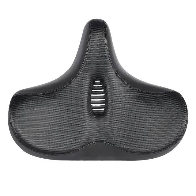 Wide Padded Bicycle Saddle with Ergonomic Support for Long Distance Rides