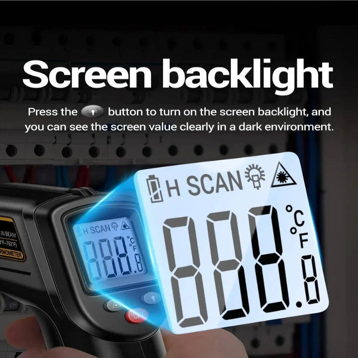 All in One Infrared Laser Thermometer for Non Contact Surface Temperature