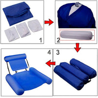 Floating Pool Chair with Backrest and Water Recreation Support