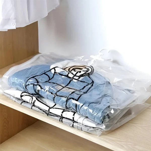 Space Saving Hanging Vacuum Seal Storage Bags, Set of 4 for Wardrobe Organization