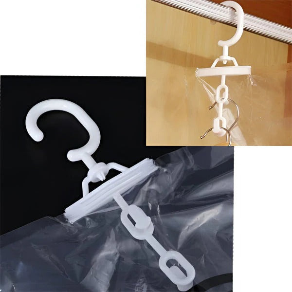 Space Saving Hanging Vacuum Seal Storage Bags, Set of 4 for Wardrobe Organization
