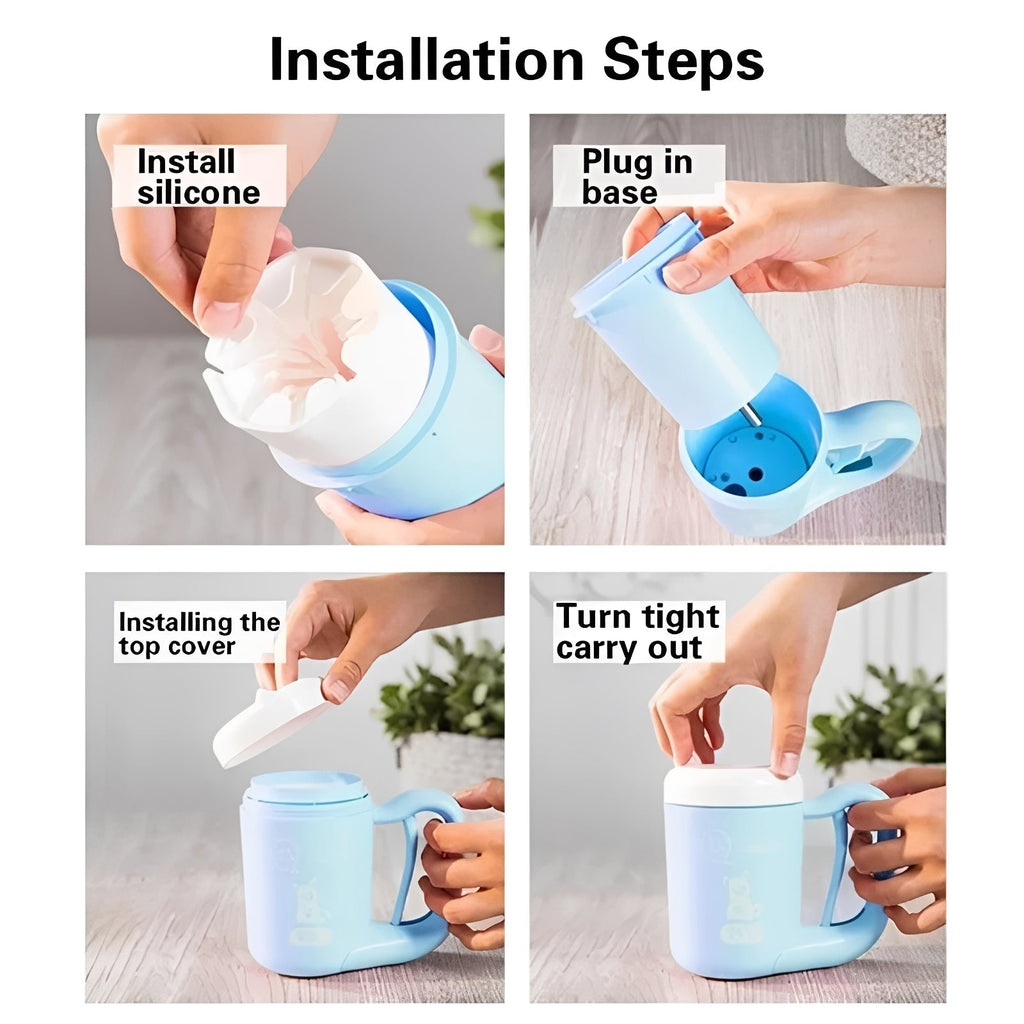 Portable Silicone Dog Paw Washer with 360 Degree Cleaning Bristles