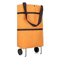 Foldable Grocery Cart with Collapsible Frame for Easy Storage