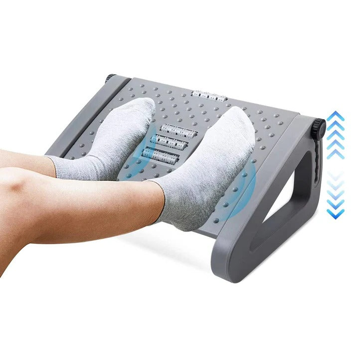 Adjustable Ergonomic Foot Rest Cushion with Non-Slip Base for Under Desk Use