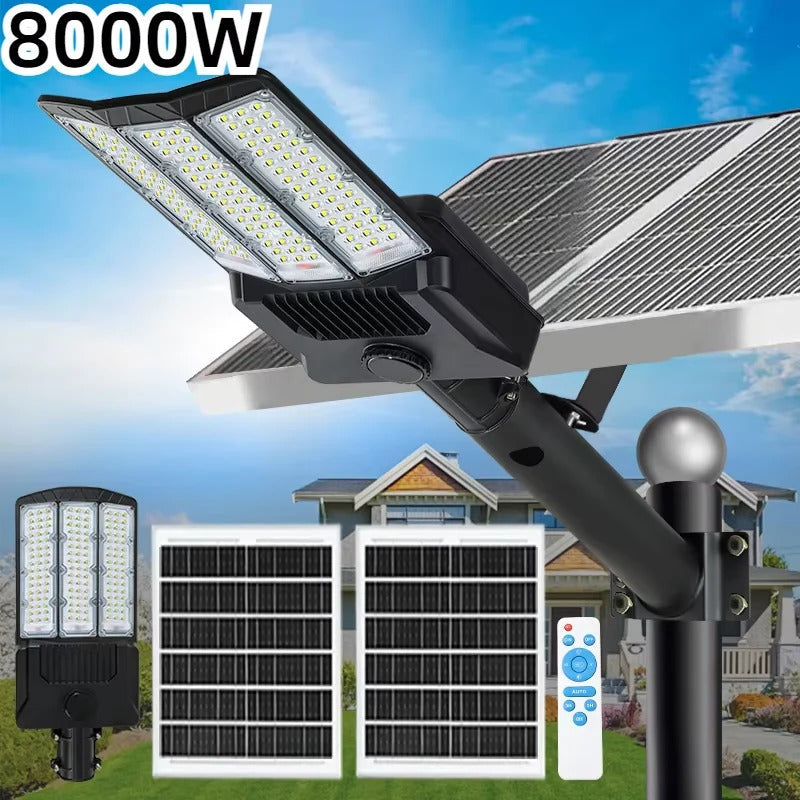Outdoor Solar Motion Light with Dual Panels for Paths Driveways Yards