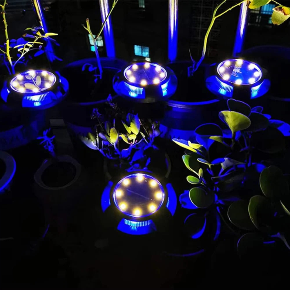 Solar Multicolor LED Ground Lights for Garden and Outdoor Decor