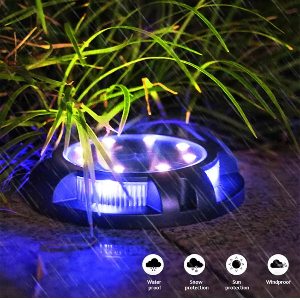 Solar Multicolor LED Ground Lights for Garden and Outdoor Decor