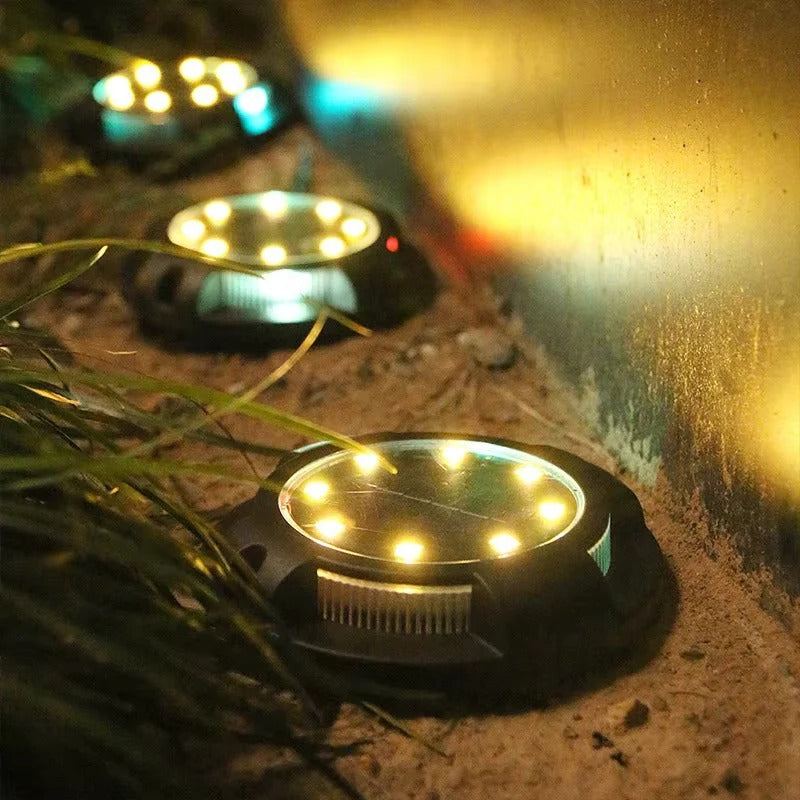 Solar Multicolor LED Ground Lights for Garden and Outdoor Decor