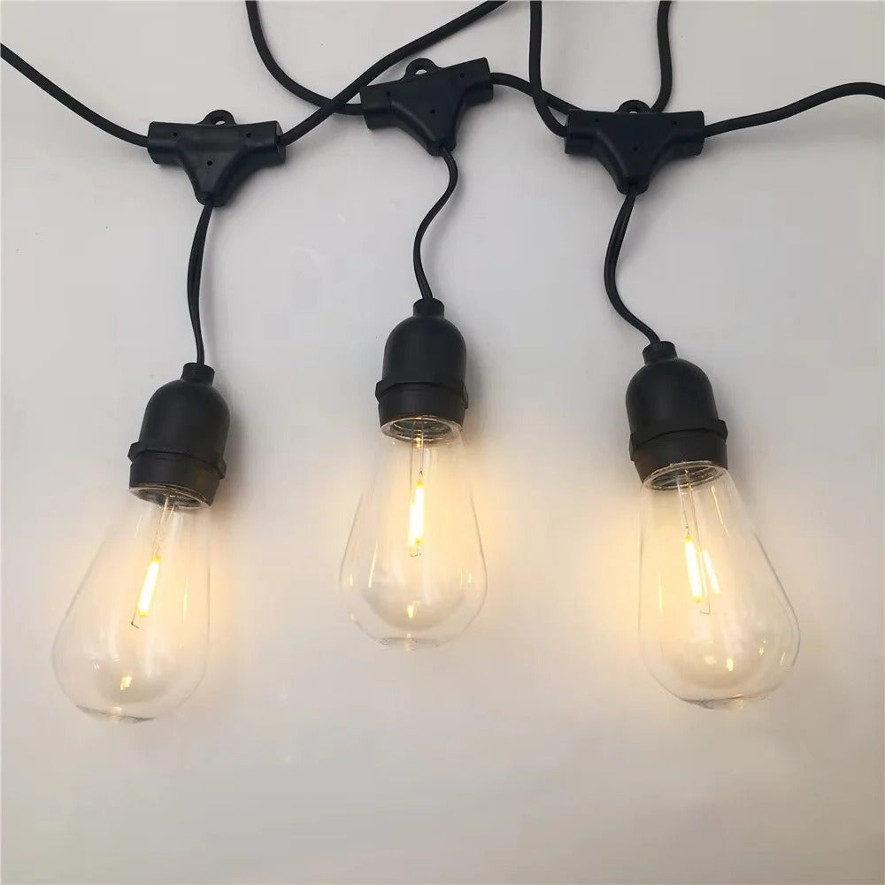 Outdoor Waterproof Edison Bulb String Lights for Patio Garden and Party Decor