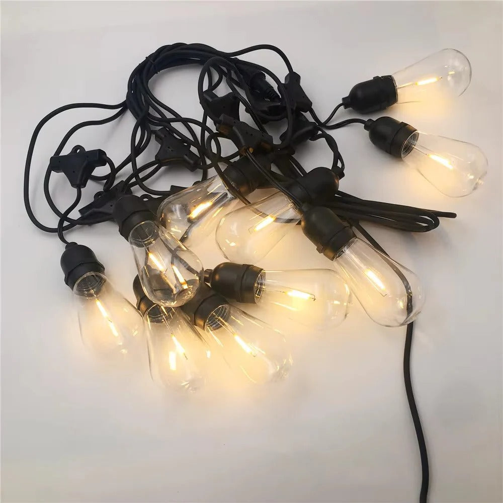 Outdoor Waterproof Edison Bulb String Lights for Patio Garden and Party Decor