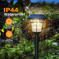 Waterproof Solar Ground Stake Lights for Garden Walkway and Outdoor Decor,  Set of 4