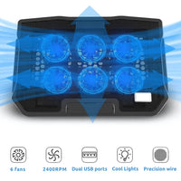 Laptop Cooling Pad with 6 Fan Ventilation for Desktop Use