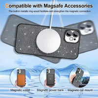 Electroplated Glitter iPhone Cover with MagSafe Compatibility and Slim Fit Design