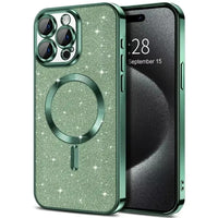 Electroplated Glitter iPhone Cover with MagSafe Compatibility and Slim Fit Design