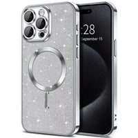 Electroplated Glitter iPhone Cover with MagSafe Compatibility and Slim Fit Design