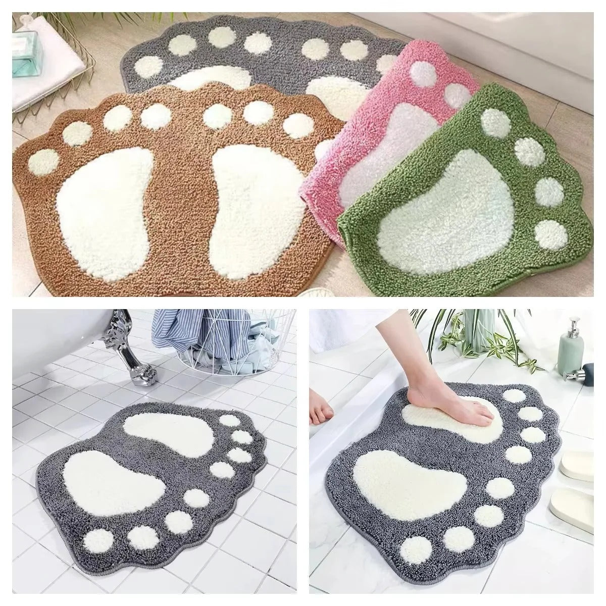 Soft Microfiber Bath Mat with Non Slip Base for Bathroom Use