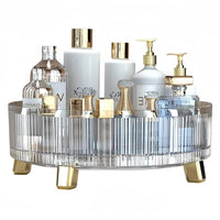 Rotating Makeup Organizer with 360 Degree Base for Vanity and Counter Use