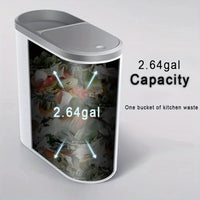 Compact Waste Bin with Push Down Lid for Bathroom
