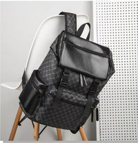 Leather Carry On Backpack with Padded Back and 15 Inch Laptop Fit