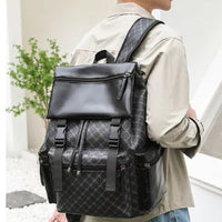 Leather Carry On Backpack with Padded Back and 15 Inch Laptop Fit