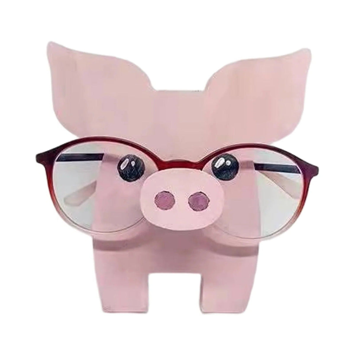 Animal Shaped Wooden Eyeglasses Holder for Desk Organization