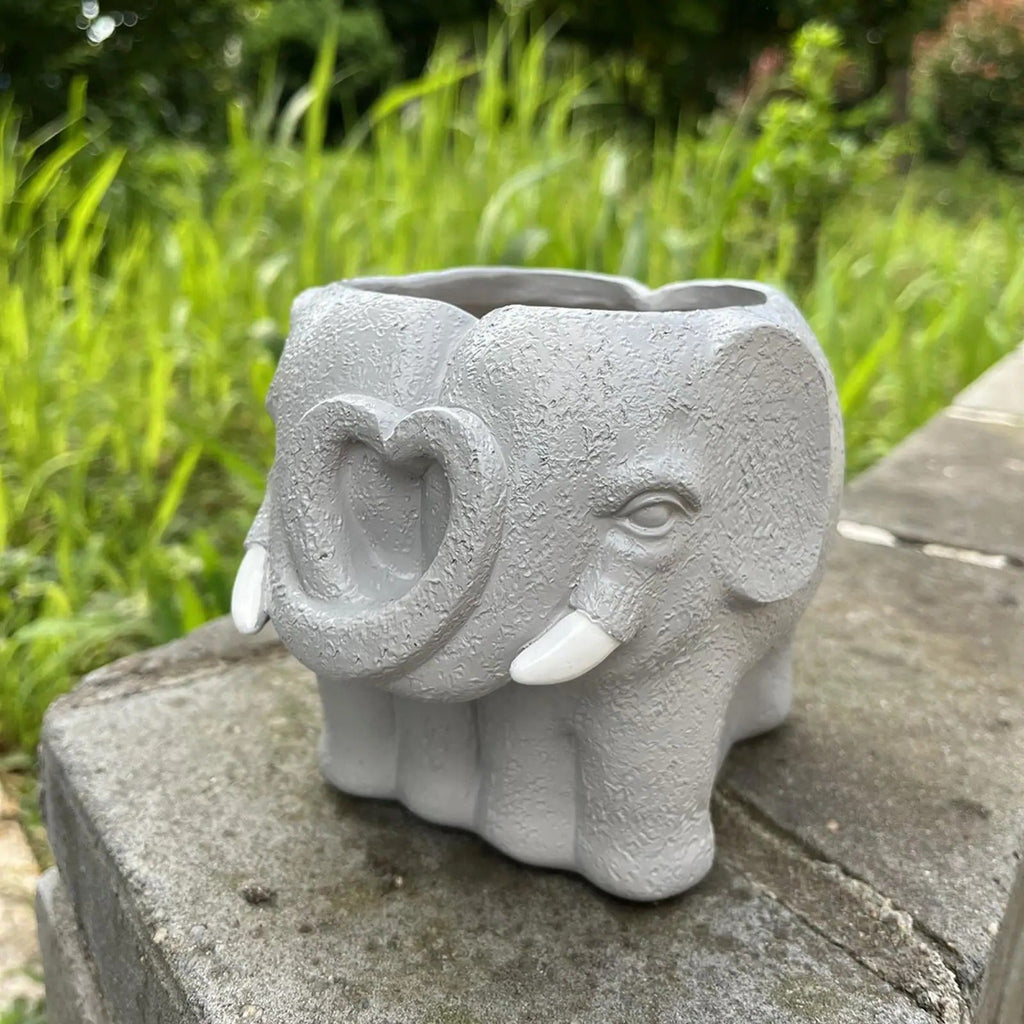 Small Cartoon Resin Planter for Indoor Desk Shelf and Windowsill Decor