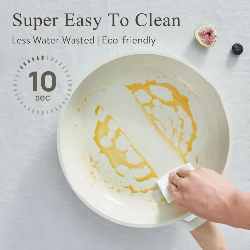 Ceramic Coated Granite Cookware Collection with Matching Lids, 22 Piece