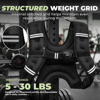 Multi Pocket Weighted Fitness Vest with Adjustable Straps and Removable Storage Pouch