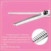 Hair Cutting Scissors and Thinning Shears Set with Combs and Clips