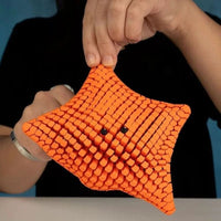 Articulating Ocean Star Fidget Toy with Movable Printed Joints for Desk Play