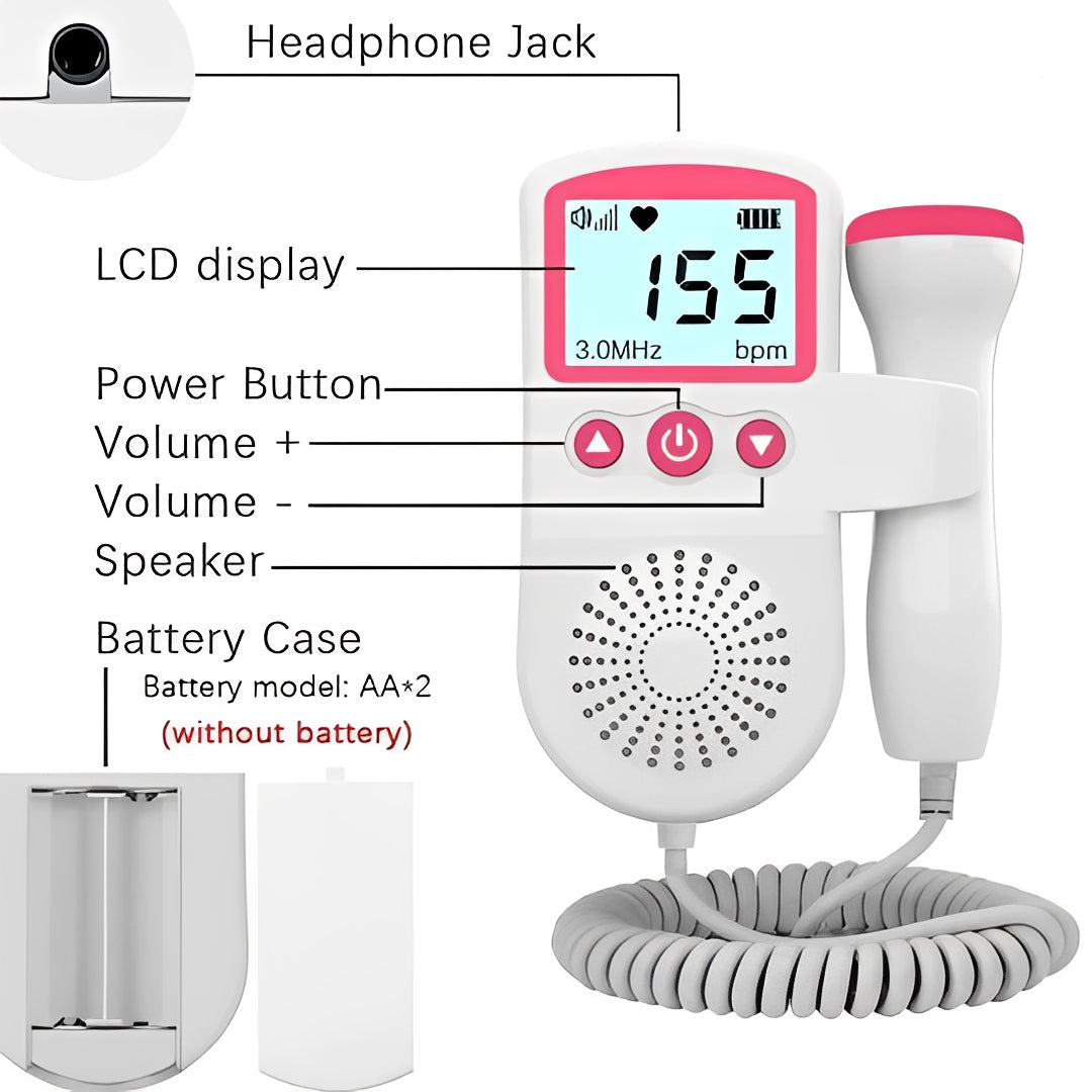 Handheld Baby Sound Listener with LCD Display and Speaker
